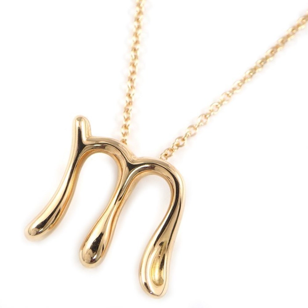 Tiffany Necklace Initial M Pink Gold